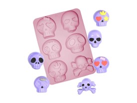 Molde silicona 6 calaveras grandes 